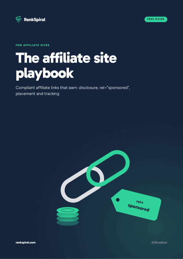 Cover of The affiliate site playbook